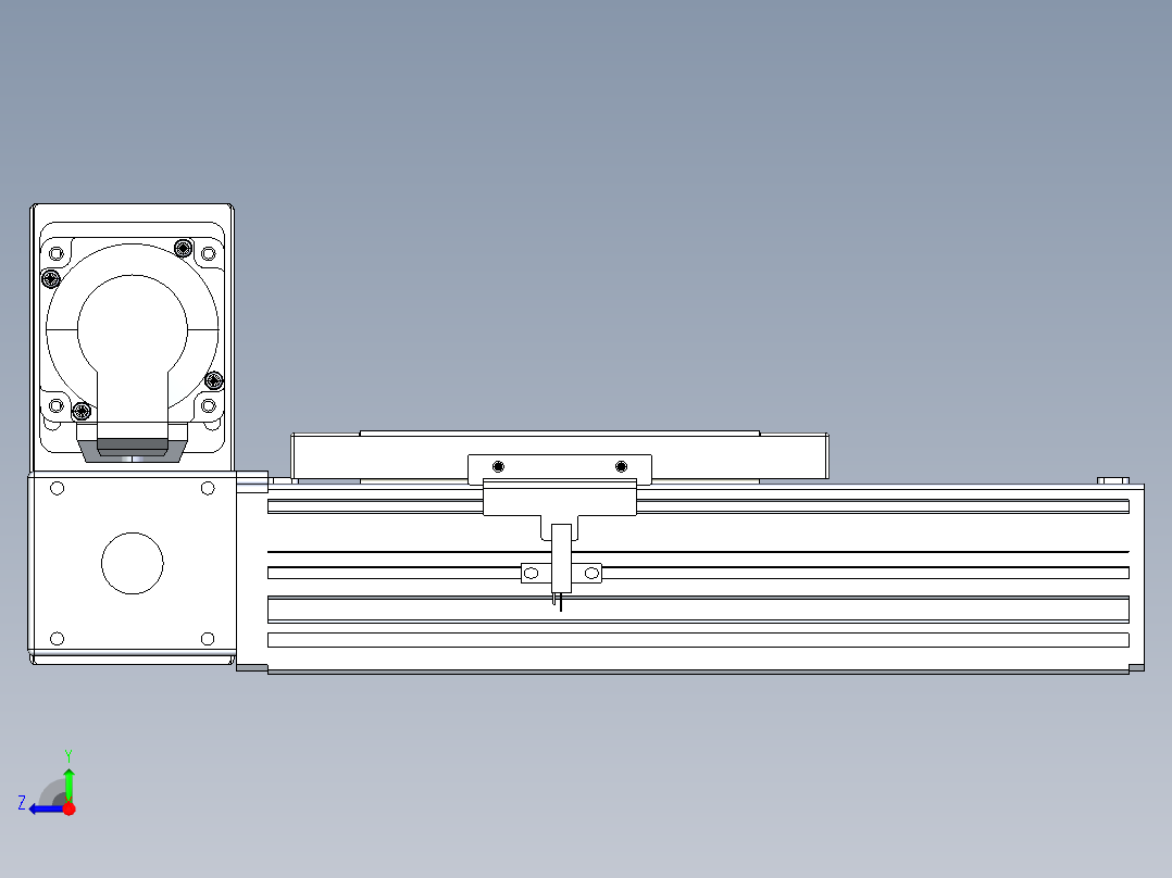 同步带全封闭直线模组TPA-HCB-120D-90-L50-LU-C-P40-N3右视图