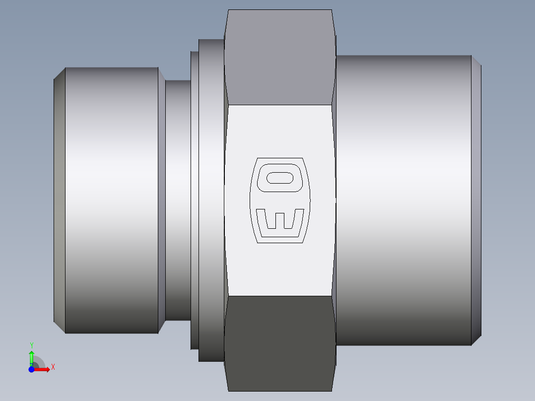 卡套式工业通用硬管接头EO_Male_Stud_connector_GE25SMEDOMDCF前视图