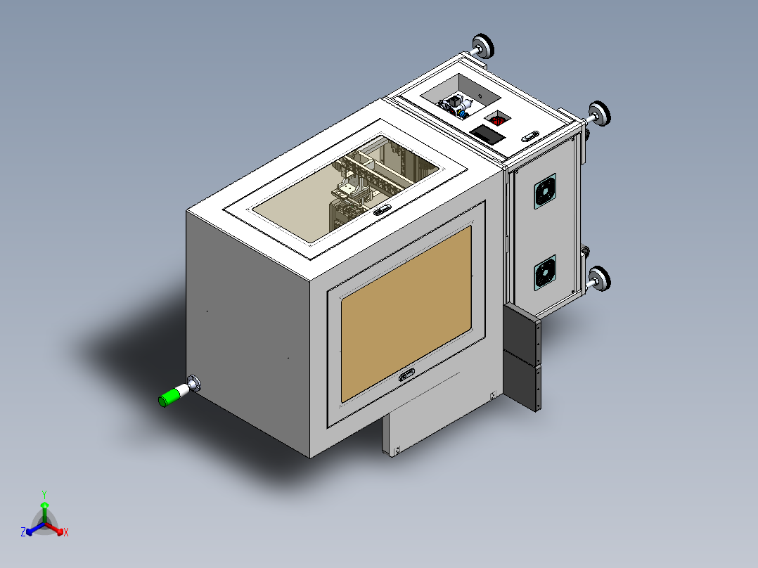 磁铁无磁区检测设备正等轴测图