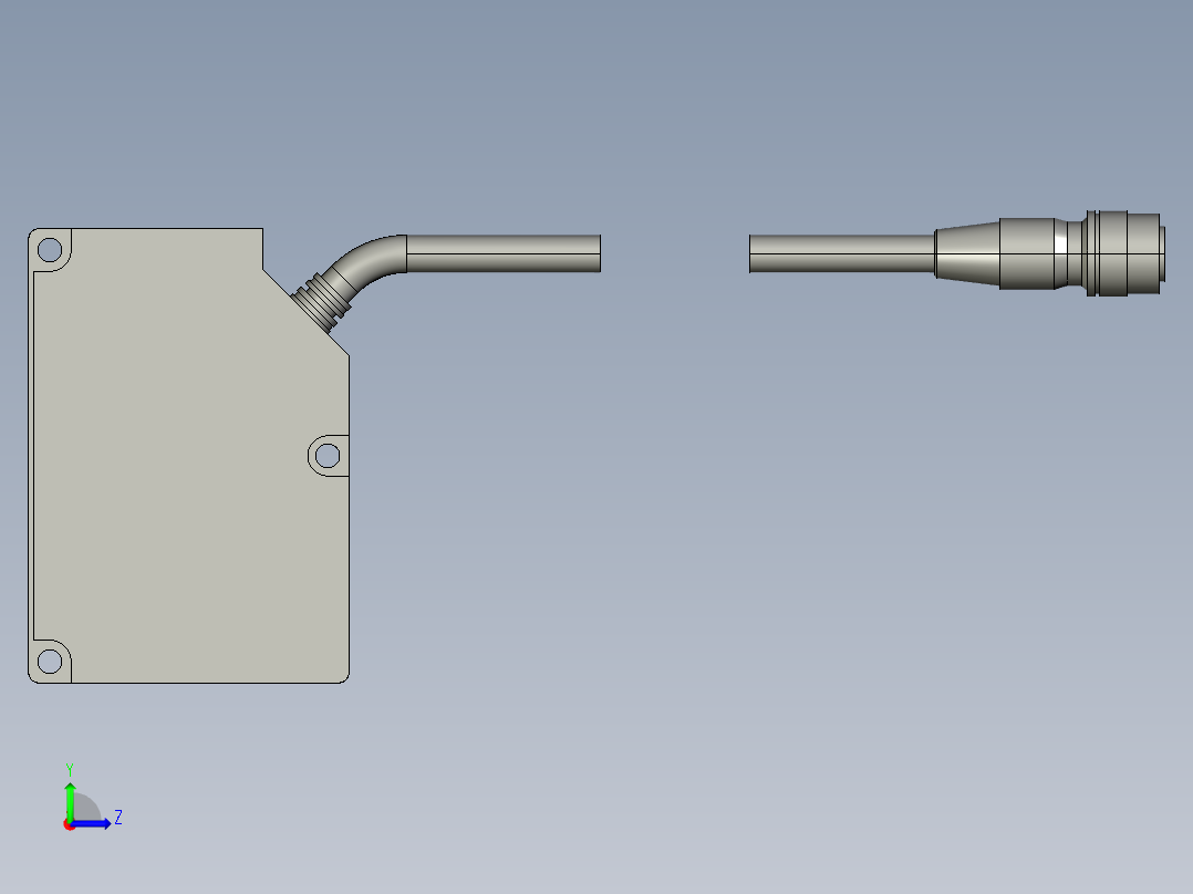 基恩士LB-301_kc图纸模型左视图