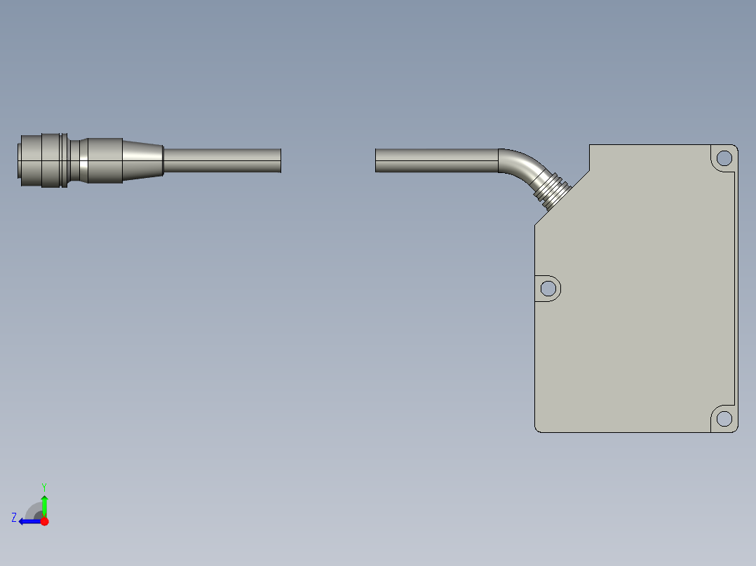 基恩士LB-301_kc图纸模型右视图