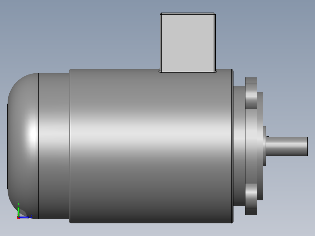 异步电机DJ_YS系列(IP44)_IMB5型_YS-90L-2左视图