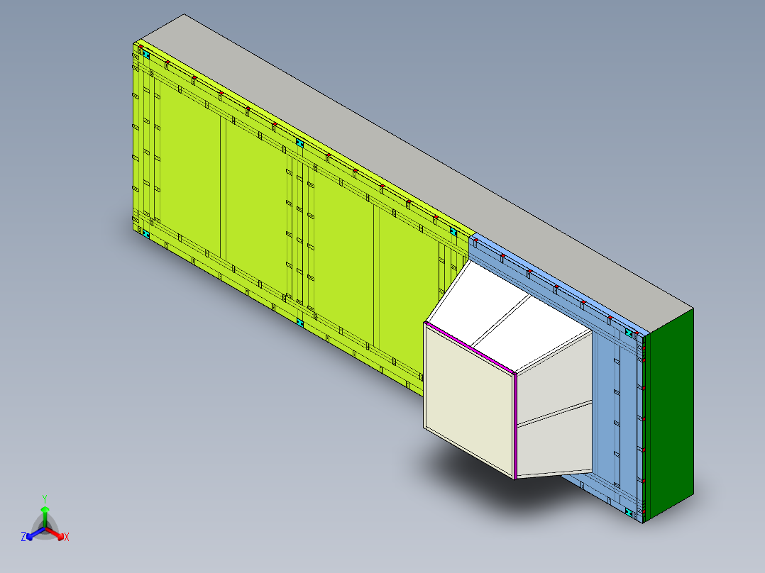 收尘罩正等轴测图
