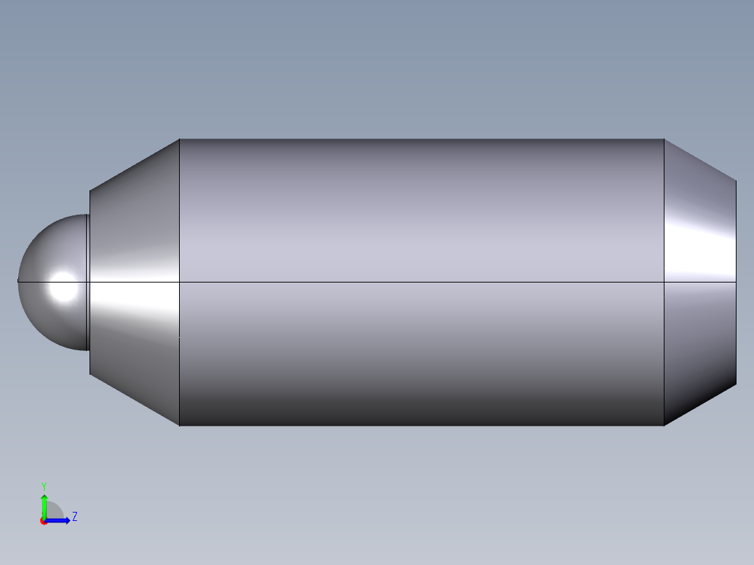 定位柱(重荷重)(內六角)2203-3D多系列多零件图纸模型左视图
