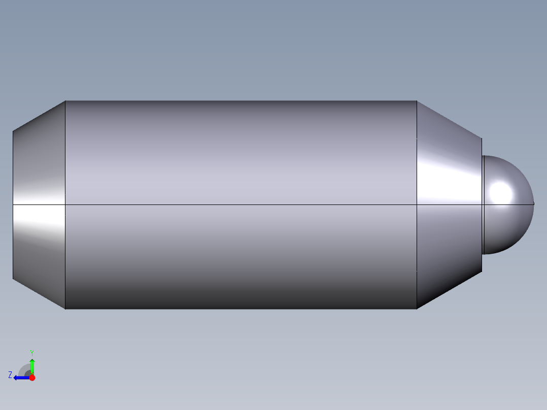 定位柱(重荷重)(內六角)2203-3D多系列多零件图纸模型右视图