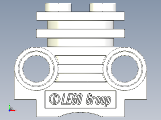 气缸电机-2850 Clear Technic Engine Cylinder Head前视缩略图