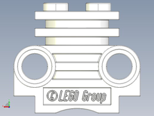 气缸电机-2850 Clear Technic Engine Cylinder Head后视缩略图