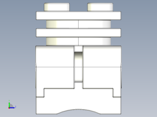 气缸电机-2850 Clear Technic Engine Cylinder Head左视缩略图