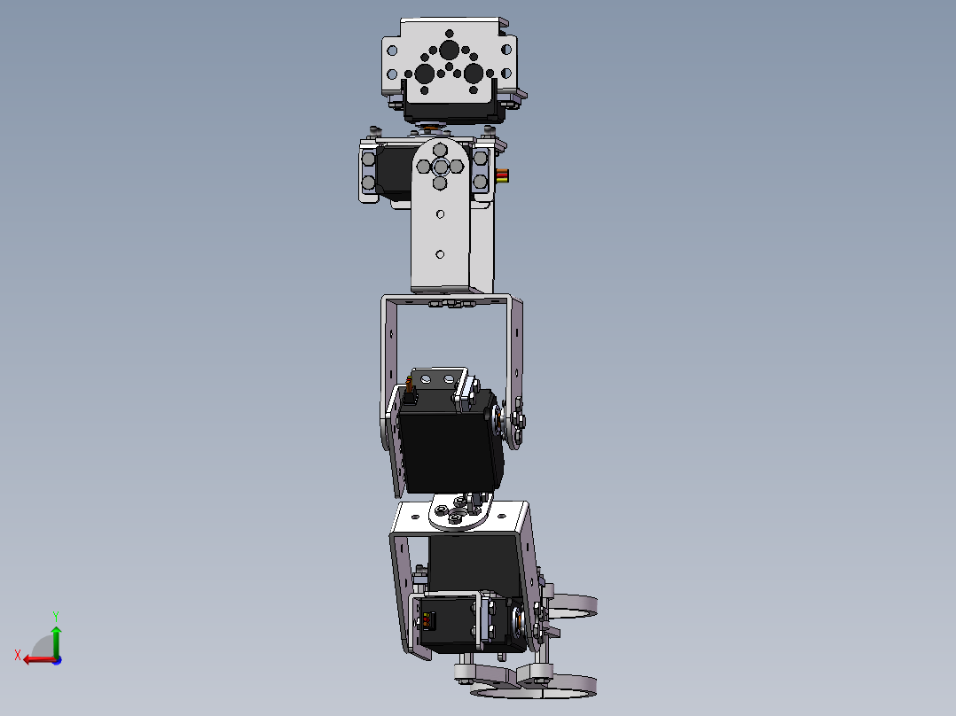 仿人肩机械臂SW三维图后视图