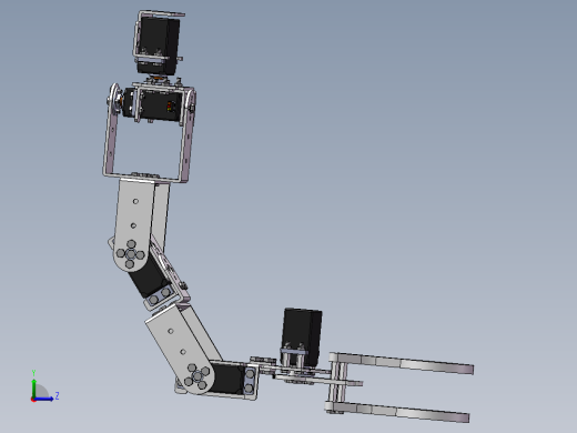 仿人肩机械臂SW三维图左视缩略图