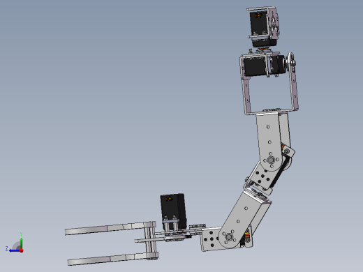 仿人肩机械臂SW三维图右视缩略图