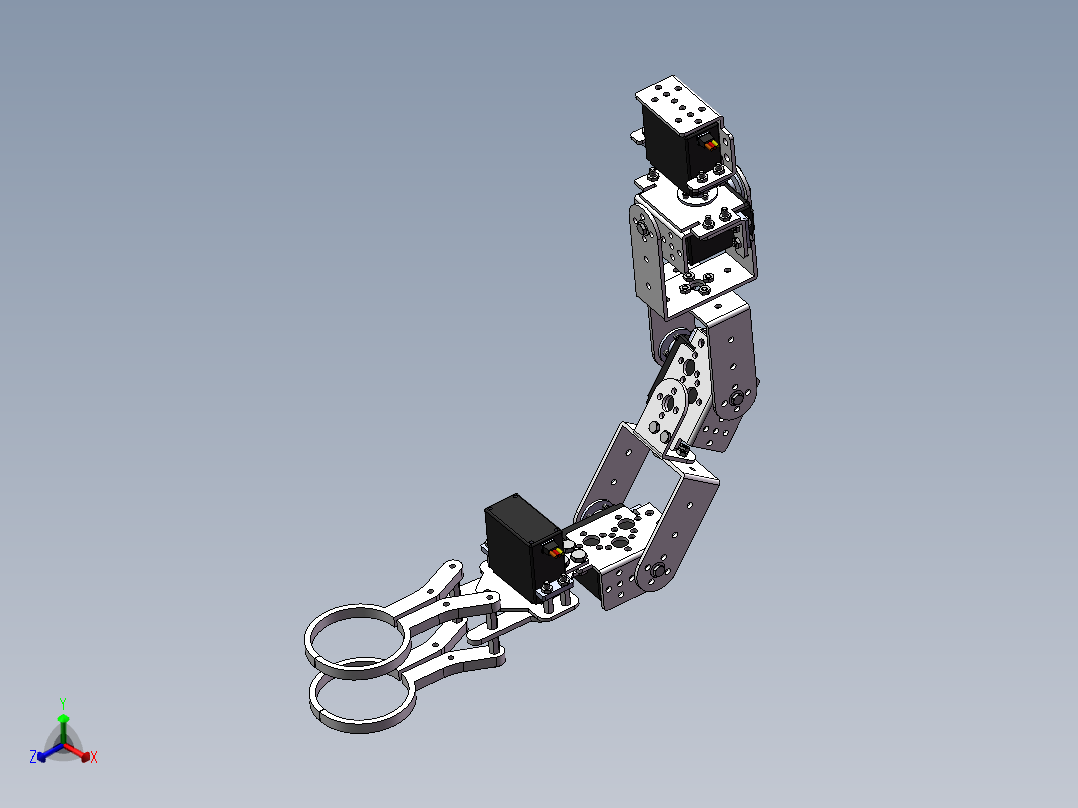 仿人肩机械臂SW三维图正等轴测图