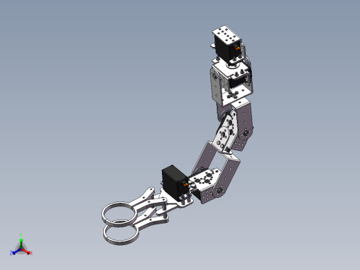 仿人肩机械臂SW三维图正等轴测缩略图
