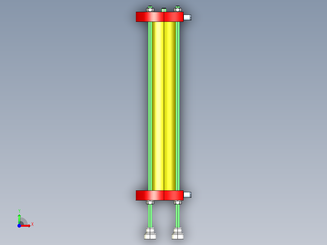 水电解反应器前视图