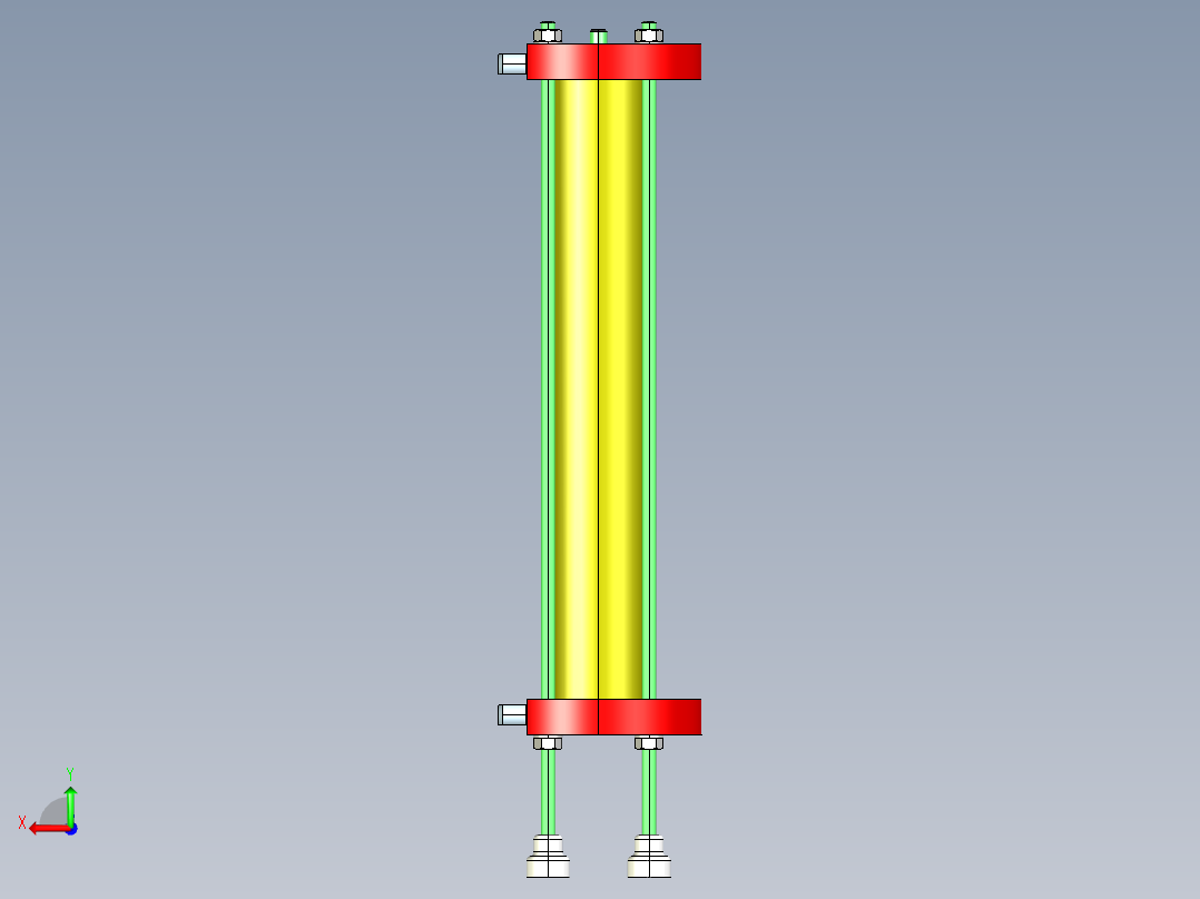 水电解反应器后视图
