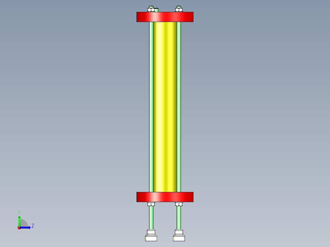 水电解反应器左视图