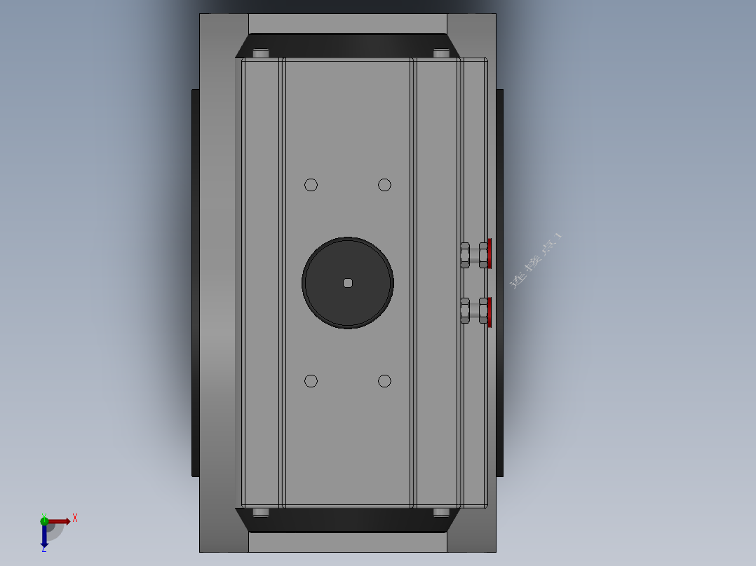 法兰式气动蝶阀-316 DN50-DN400俯视图