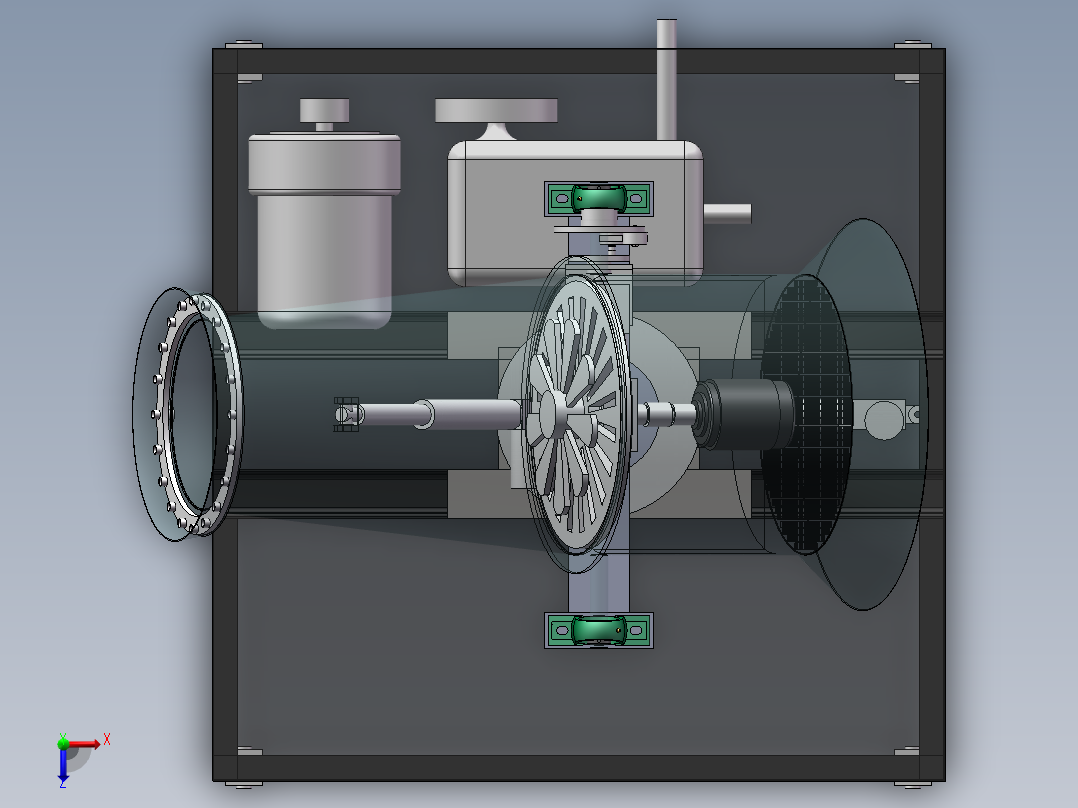 雾化炮（除尘雾炮）俯视图