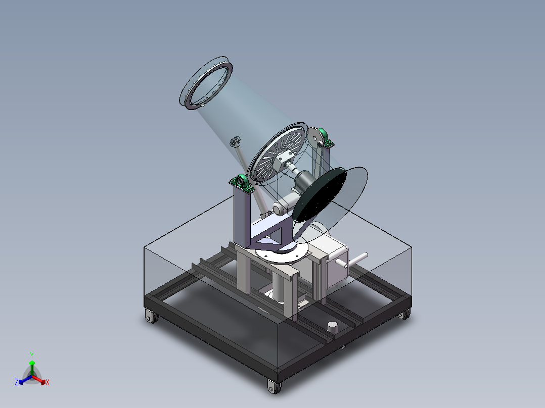 雾化炮（除尘雾炮）正等轴测图