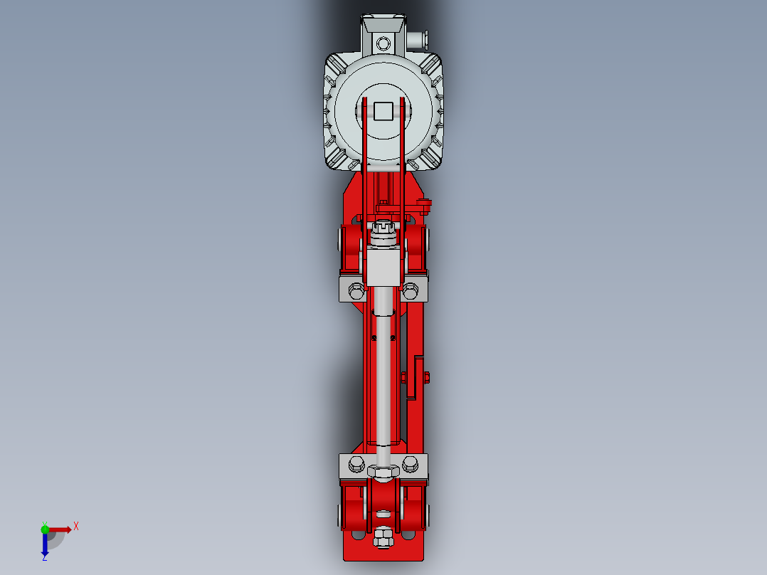 YWZB系列电力液压鼓式制动器[YWZB-300／50-ⅠA-RL.HR]俯视图