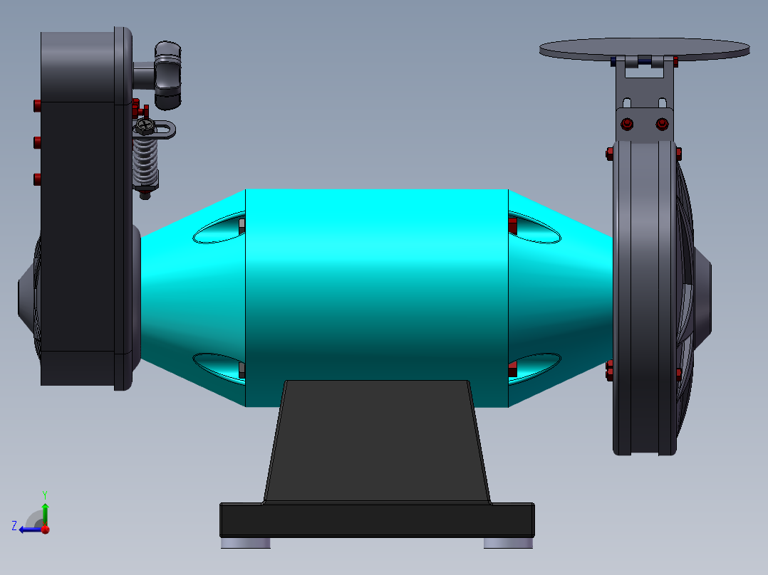 两用带式砂光机（磨床）sw16右视图