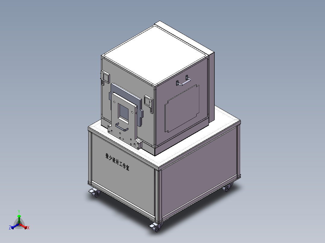 VI手机测试设备sw18可编辑正等轴测图