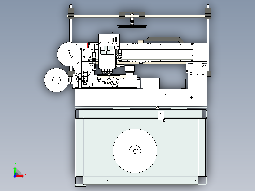 全自动编带摆盘一体机step前视图