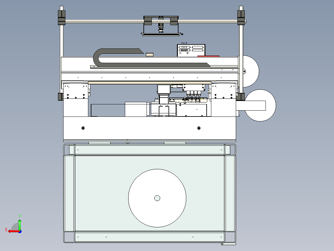 全自动编带摆盘一体机step后视图