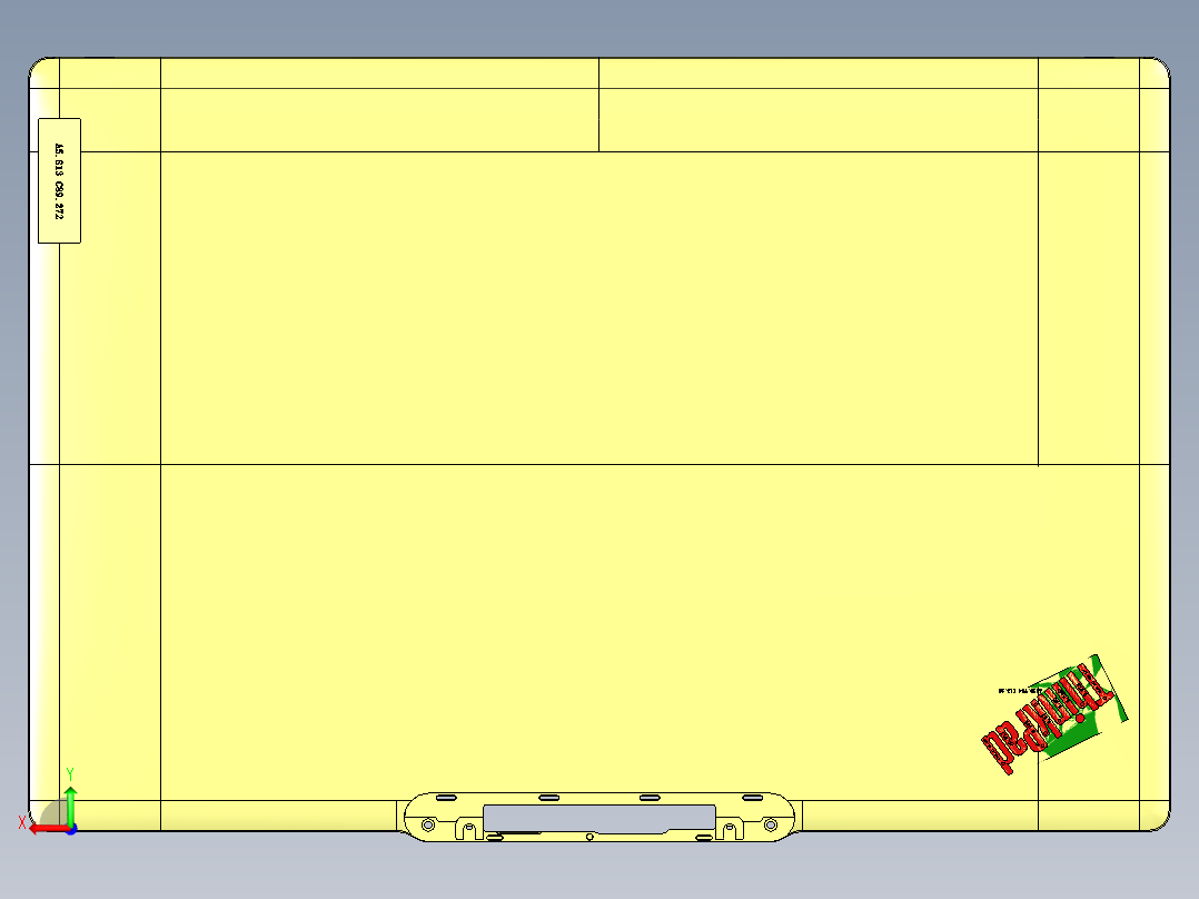 小尺寸电脑铣字符LOGO程序模型后视图