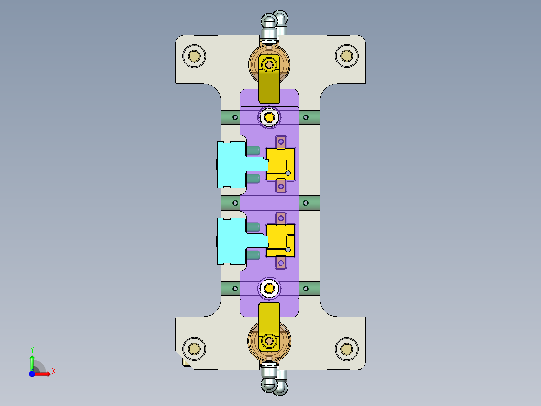 旭创0749-小件CNC工装夹具三维模型CNC1-201231前视图
