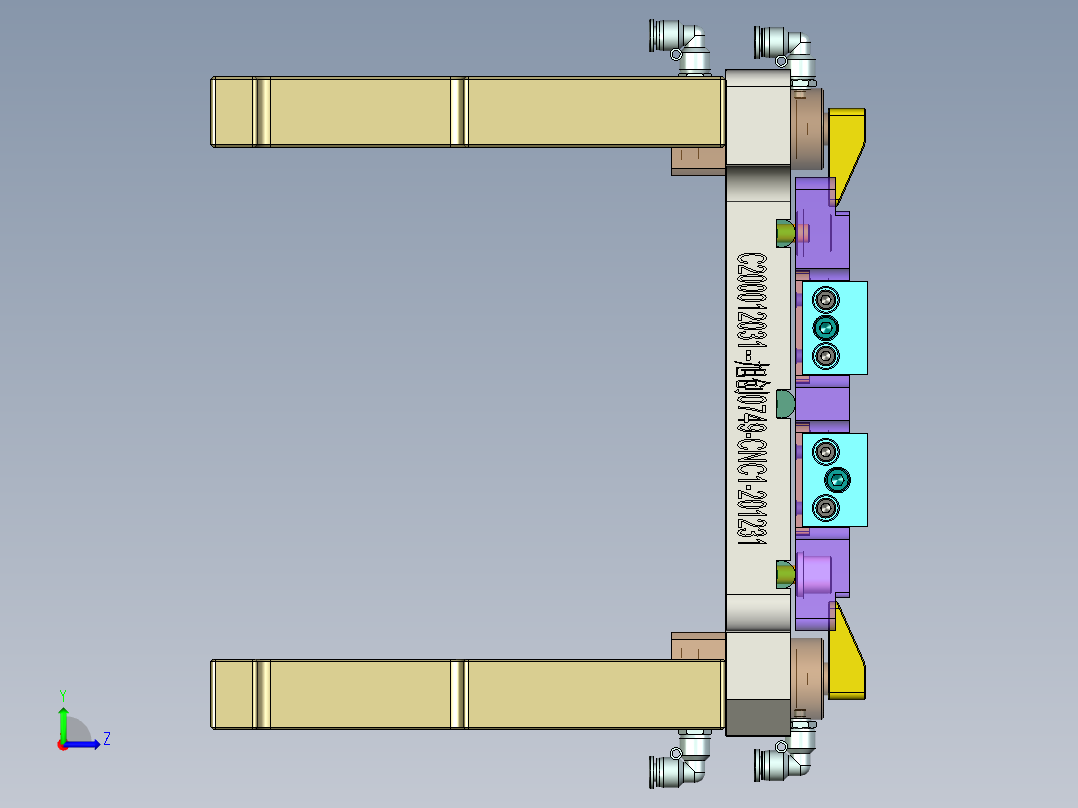 旭创0749-小件CNC工装夹具三维模型CNC1-201231左视图