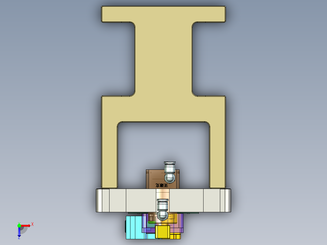 旭创0749-小件CNC工装夹具三维模型CNC1-201231俯视图