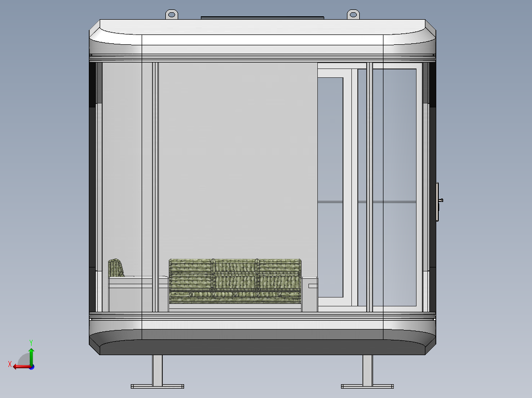 9米民宿太空舱后视图