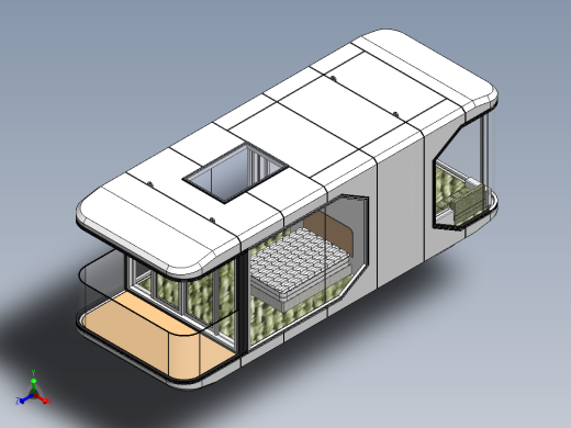 9米民宿太空舱正等轴测缩略图