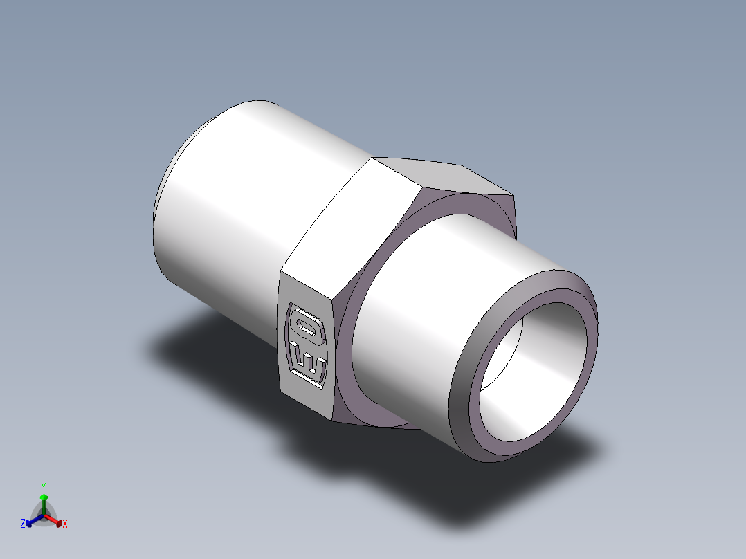 美制锥螺纹、1CN-14-04正等轴测图