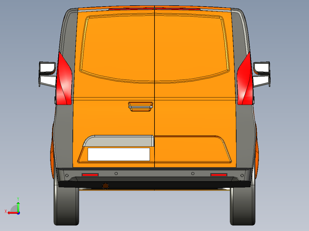 B3003573-TBO T8 轻型厢式货车后视图