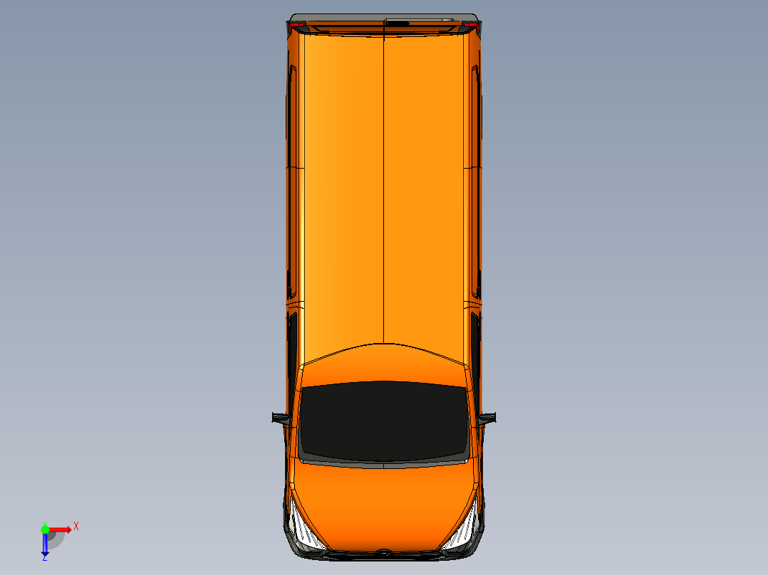 B3003573-TBO T8 轻型厢式货车俯视图