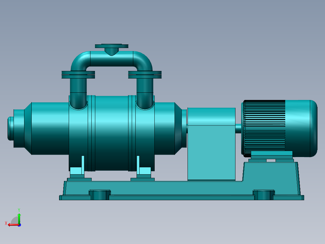 泵、水泵、SK-3水环式真空泵(台州兴华)后视图