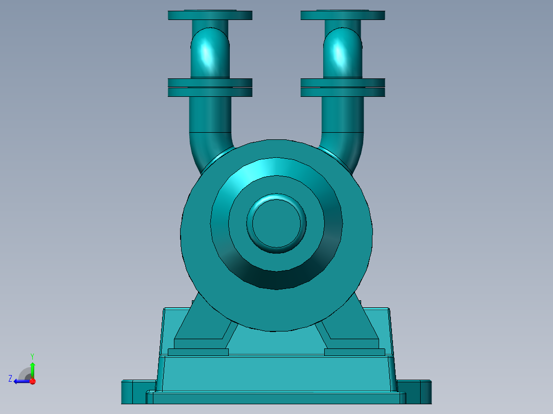 泵、水泵、SK-3水环式真空泵(台州兴华)右视图