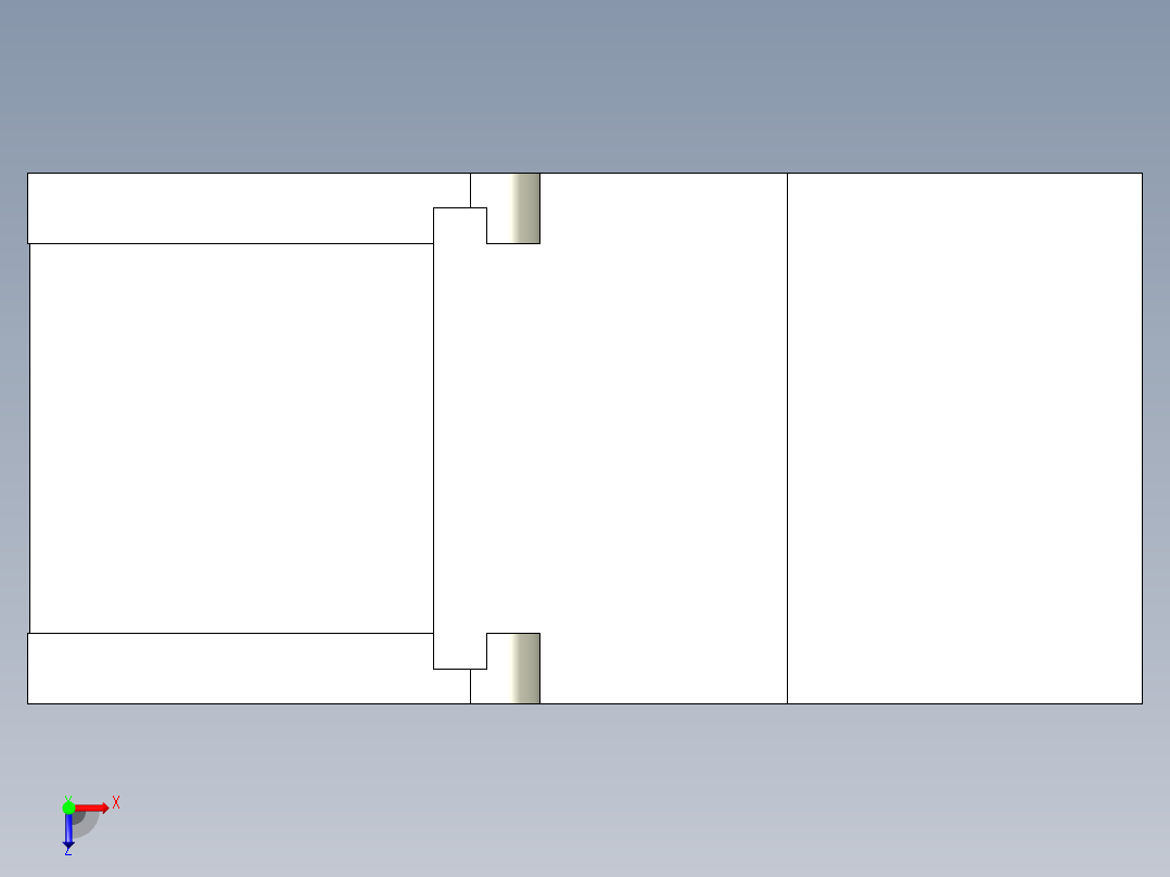 滑动盖结构俯视图