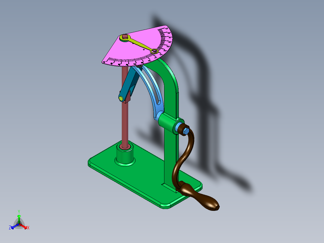 摇杆曲柄刻度输出机构