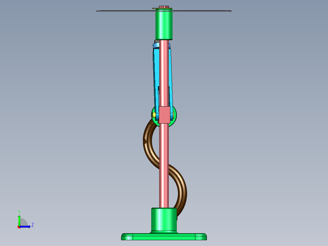 摇杆曲柄刻度输出机构左视图