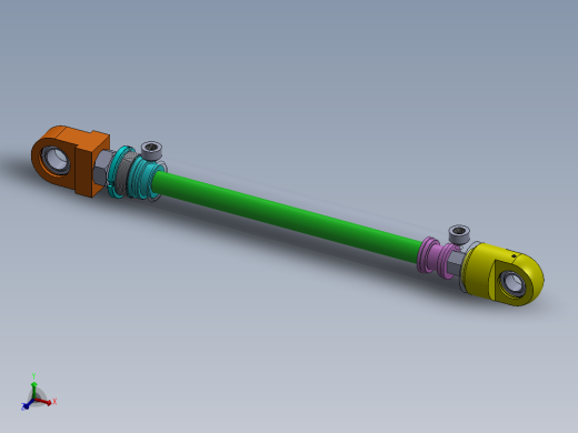 焊接式液压缸(带前端和后端安装孔)50x30x400 mm