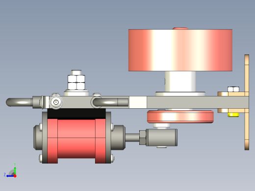蒸汽机single-cylinder-oscillating-steam-模型格式为 stp右视缩略图