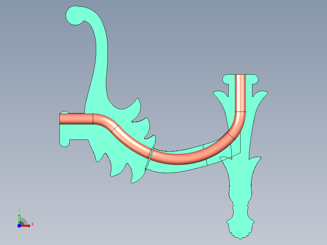 花哨的部分前视图