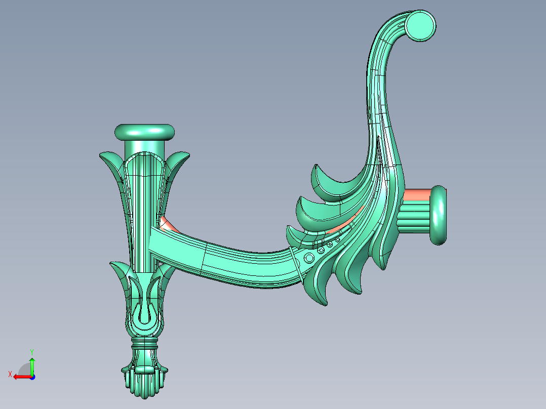 花哨的部分后视图