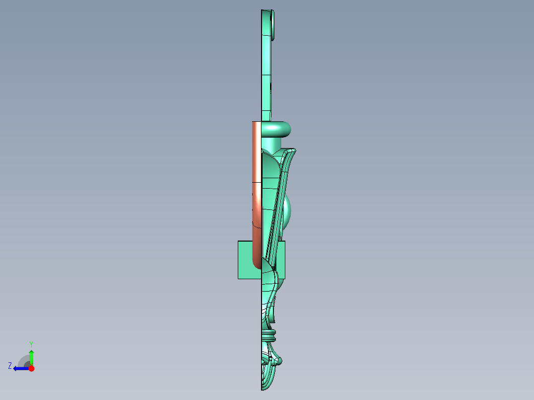 花哨的部分右视图