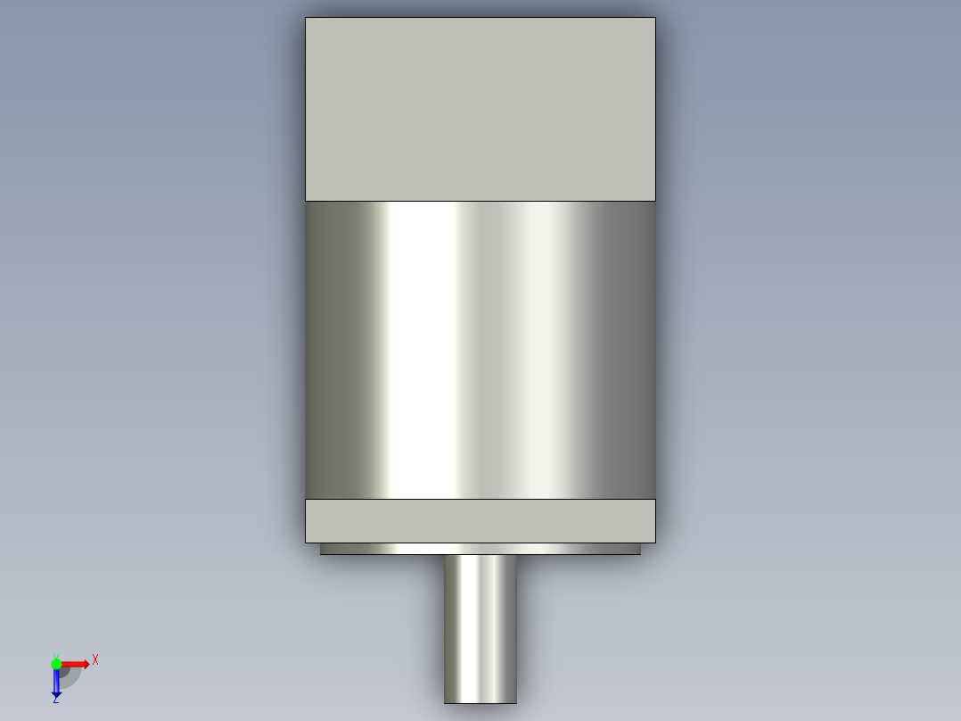 PL120方法兰行星减速机20比配130伺服电机俯视图