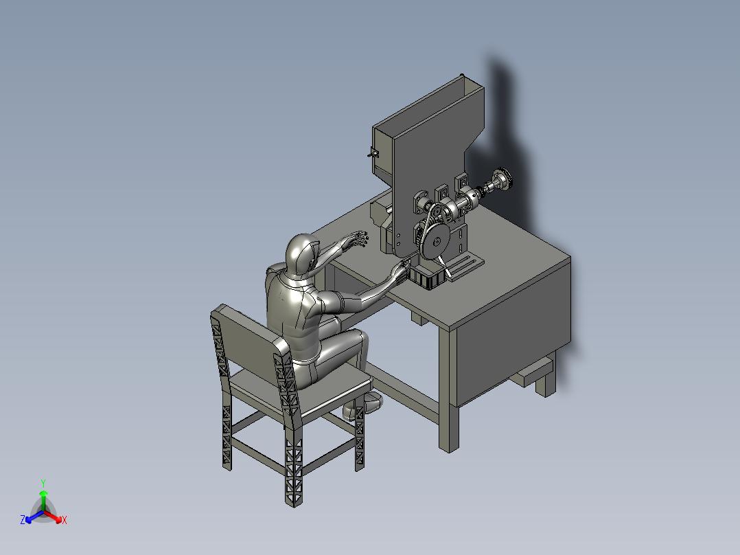 管针计数装置正等轴测图
