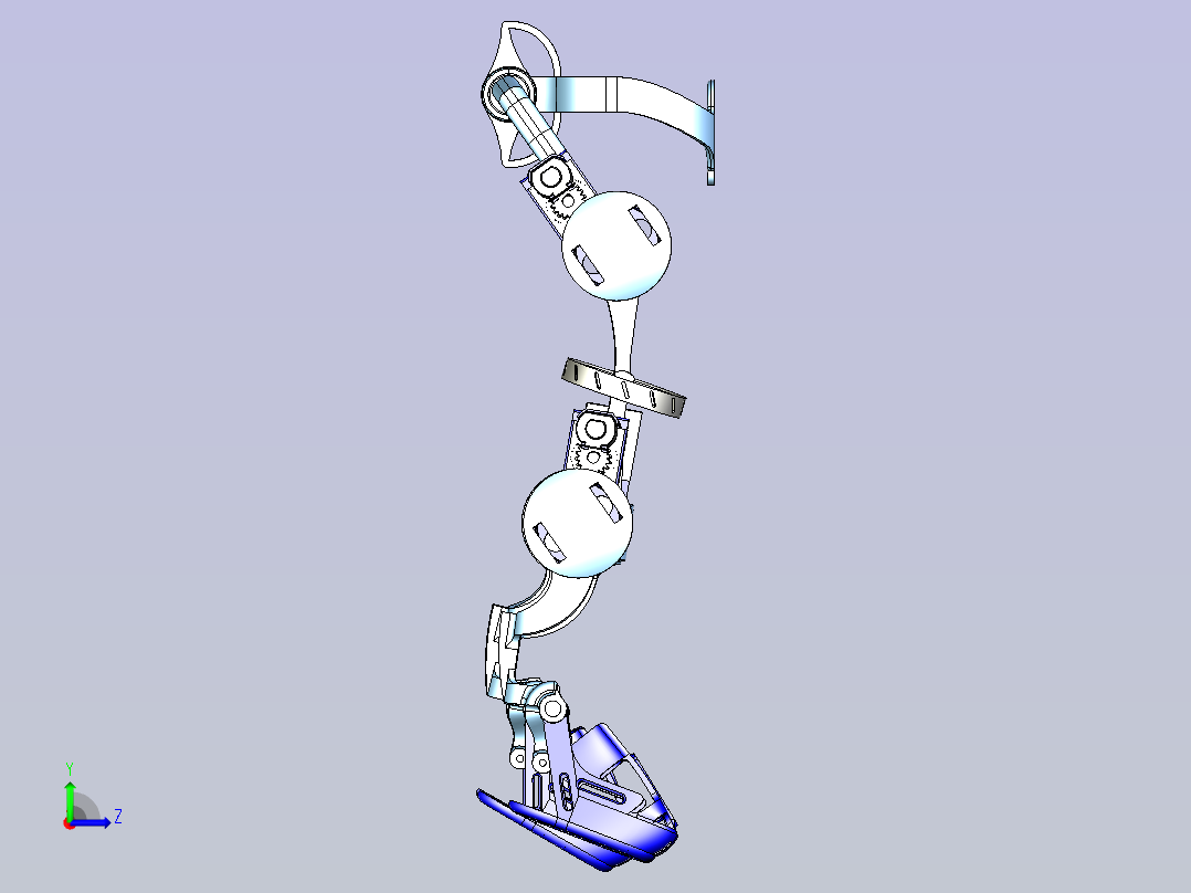 外骨骼结构3D建模图纸三维模型左视图